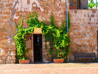 Doors detail from the medieval town Sovana