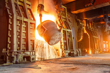 blast furnace smelting liquid steel in steel mills