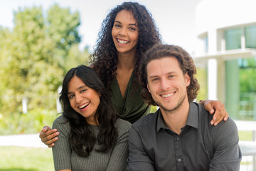 Happy Diverse Friends