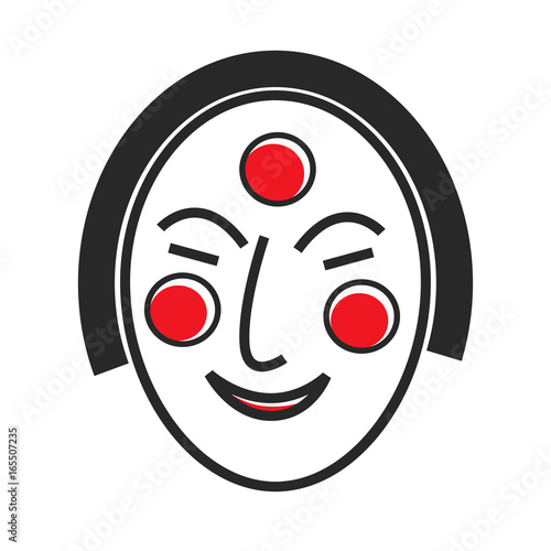 Download Korean Mask With Drawn Face And Red Circles Buy This Stock Vector And Explore Similar Vectors At Adobe Stock Adobe Stock PSD Mockup Templates