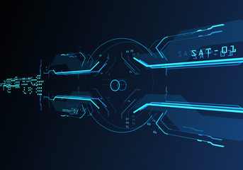 Wall Mural - 3d Futuristic user interface