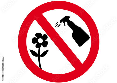 Schild Pflanzen spritzen verboten Adobe Stock