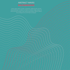 Wall Mural - abstract waves. transparent wave. vector