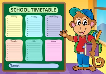 Poster - Weekly school timetable subject 9