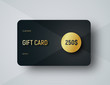 gift card template with a gold circle for face value