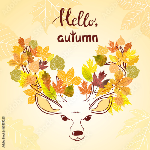 Beautiful sketch deer with ...