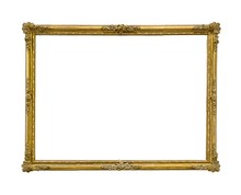 Golden Frame For Paintings, Mirrors Or Photos