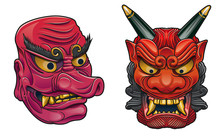 Japanese Demons Masks