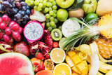 Tropical Fruits Raw Eating Concept Food Dark