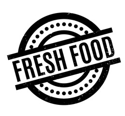 Wall Mural - Fresh Food rubber stamp. Grunge design with dust scratches. Effects can be easily removed for a clean, crisp look. Color is easily changed.