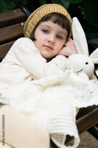 Fotografija beautiful little girl at summer outdoors