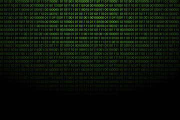 Binary code vector abstract background. Zero one computer code background