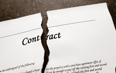 Torn legal contract