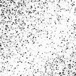 Dense black dots. Scatter pattern with dense black dots on white background. Vector illustration.