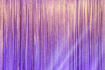 Silver Curtain Screen drape wave and lighting beam