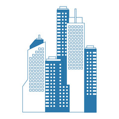 Sticker - isolated city buildings icon vector illustration graphic design