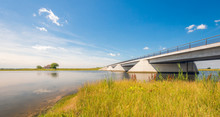 Modern Bridge In A Dutch Nature Reserve