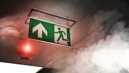 smoke alarm in a modern building