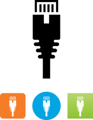 Wall Mural - Ethernet Cable Connector Icon - Illustration