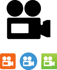 Sticker - Film Camera Icon - Illustration