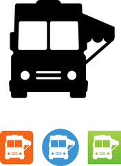 Canvas Print - Food Truck Front View Icon - Illustration