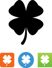 Four Leaf Clover Icon - Illustration
