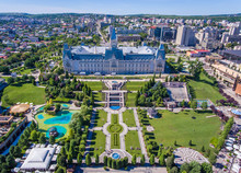 Iasi City Centre As Seen From Above Aerial View