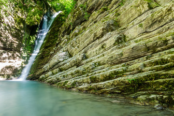 Wall Mural - Erfelek waterfall in Sinop,Turkey.Long Exposure Photography style.