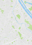 Fototapeta Mapy - Vienna colored vector map