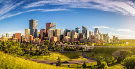 Fototapete - City skyline of Calgary, Canada