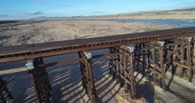 Wooden Train Tracks Over Mojave River 