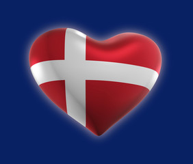 Wall Mural - Denmark, Danish Flag (3D Render)