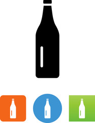 Poster - Glass Bottle Icon - Illustration