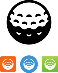 Sticker - Golf Ball Icon - Illustration