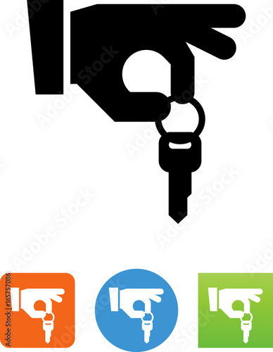 Fotografía Hand Holding Key Icon - Illustration