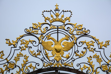 Symbol of Russia, two headed eagle at the park