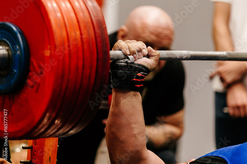 Man Powerlifter Competition Powerlifting Bench Press Buy This