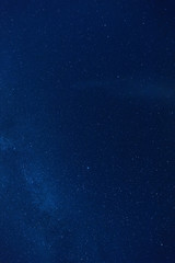 milky way stars photographed with wide-angle lens.