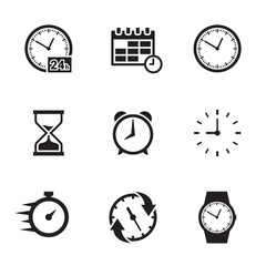 Canvas Print - Time related icons set