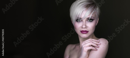 Young Woman Portrait Closeup Beauty Studio Shoot Healthy Clean