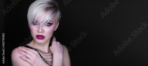 Young Woman Portrait Closeup Beauty Studio Shoot Healthy Clean