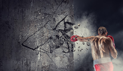 Poster - Strong enough to challenge it. Mixed media