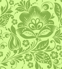  Greenery russian floral seamless pattern texture, illustration. Spring 2017 khokhloma style
