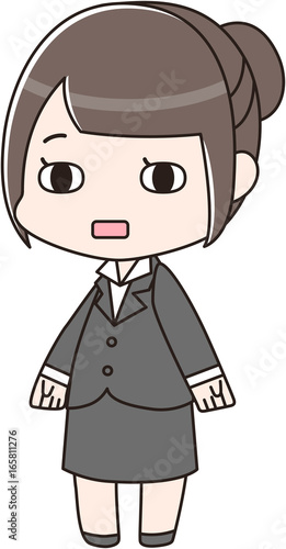 就活中 新入社員 リクルート 女の子 女子 呆然 唖然 Stock Vector Adobe Stock