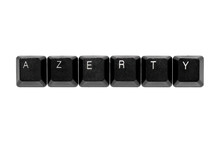 Azerty Keyboard Keys On White Background