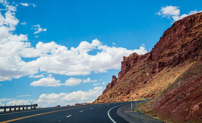 Canvas Print - Car trip in Arizona. Highway 89