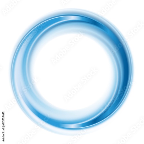 Abstract Gradient Light Blue Glowing Circle Or Ring Isolated On