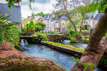 Idyllic Scenery At Pont-Aven, A Commune In The Finistere Department Of Brittany (Bretagne) In Northwestern France