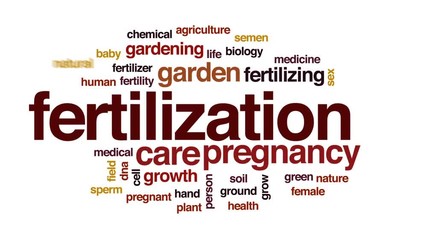 Poster - Fertilization animated word cloud, text design animation.