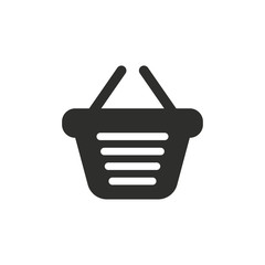 Wall Mural - Shopping basket vector icon.